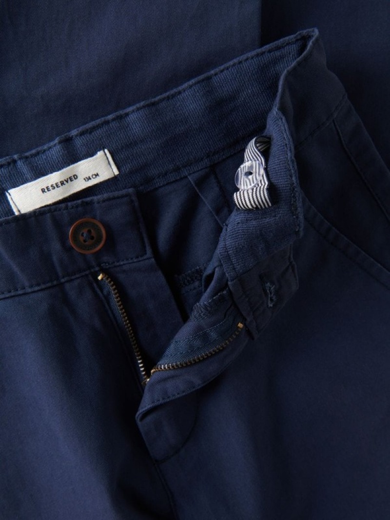 Reserved Regular Fit Chino Hosen Jungen Navy | XZBHLW-872