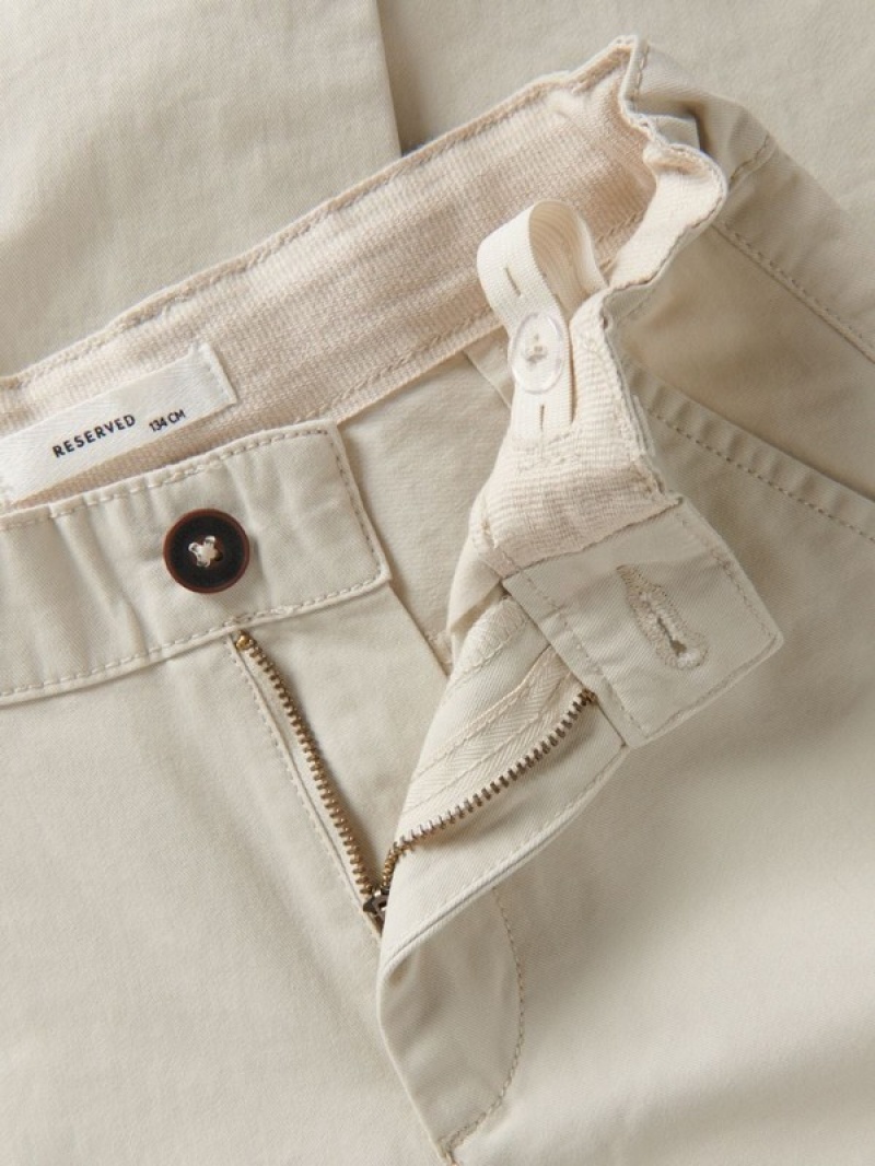 Reserved Regular Fit Chino Hosen Jungen Beige | GXADWK-467