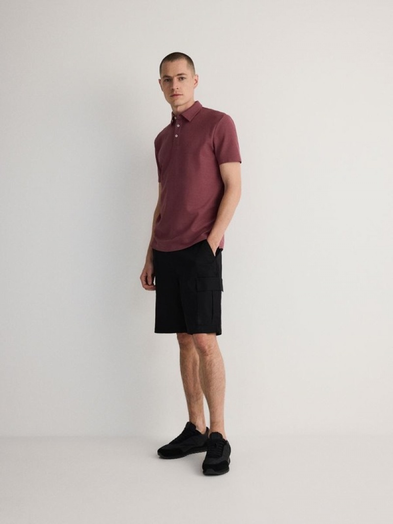 Reserved Regular Fit Polo Shirts Herren Lila | UDHJZS-461