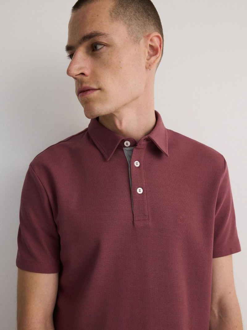 Reserved Regular Fit Polo Shirts Herren Lila | UDHJZS-461