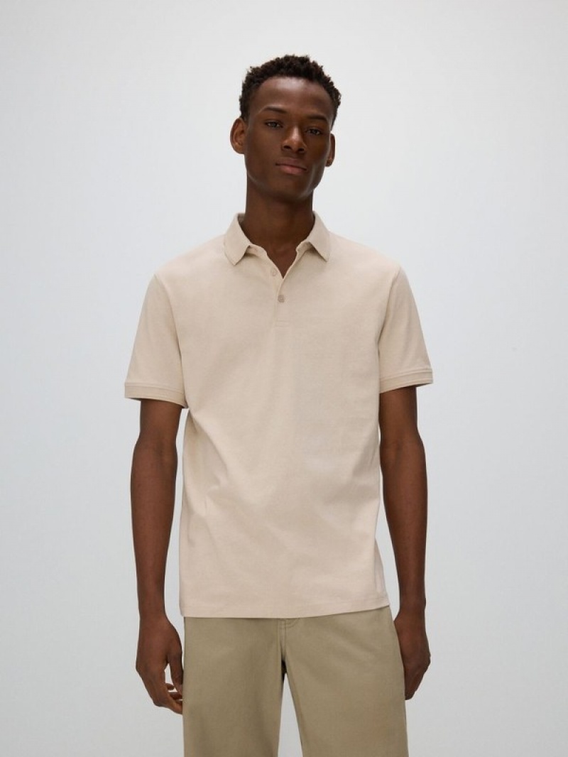 Reserved Regular Fit Polo Shirts Herren Beige | ISXAMV-651