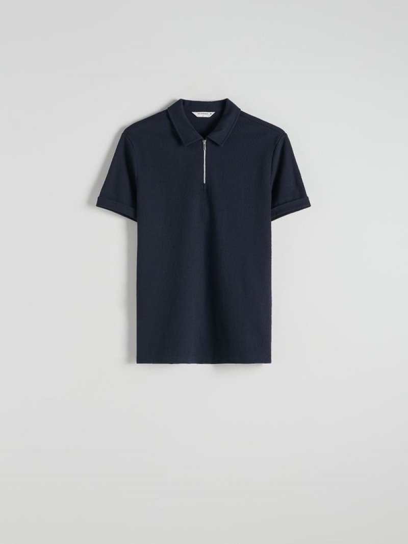 Reserved Regular Fit Polo Shirts Herren Navy | VAUQZI-236