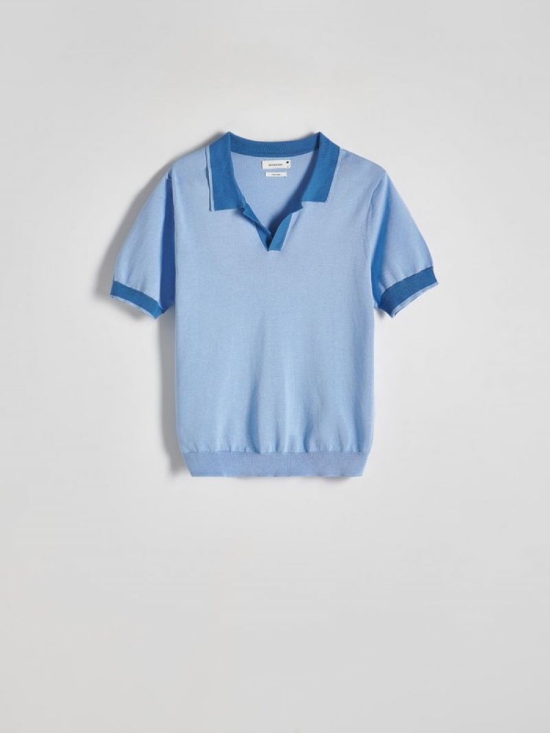 Reserved Regular Fit Polo Shirts Herren Hellblau | JHPALR-306