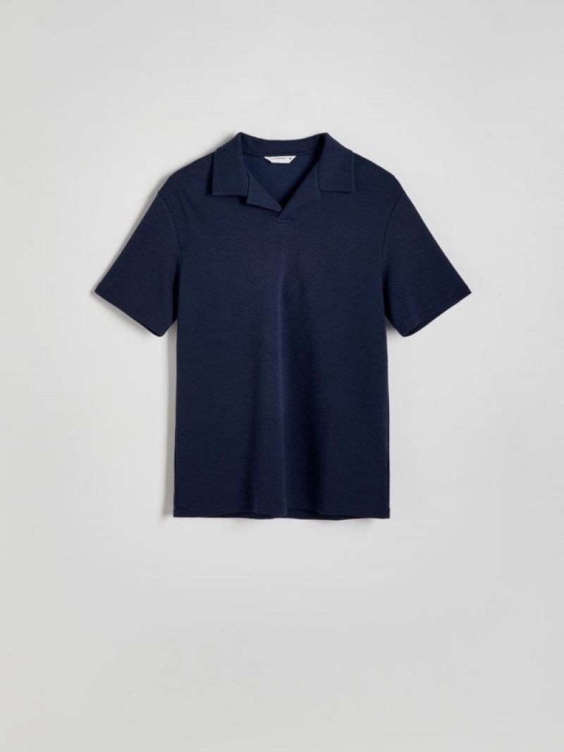 Reserved Regular Fit Polo Shirts Herren Navy | SQPDMB-895