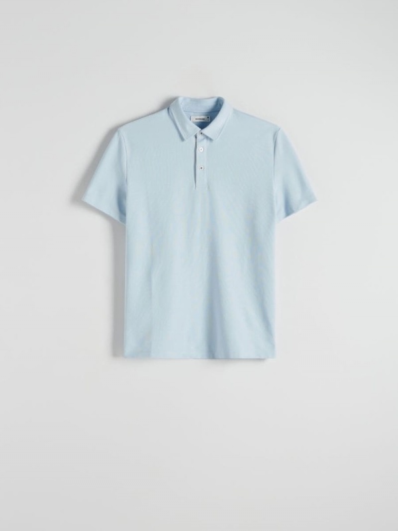 Reserved Regular Fit Polo Shirts Herren Blau | ITYWQL-213