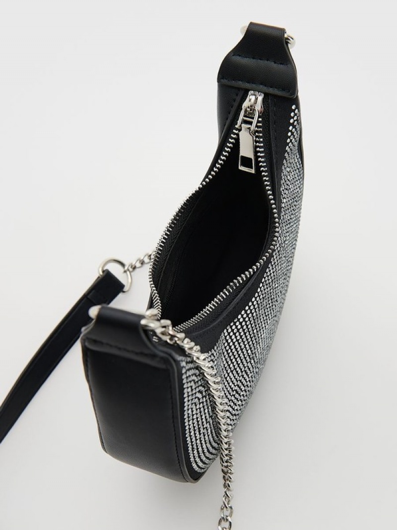 Reserved Rhinestone Detailing Taschen Mädchen Schwarz | UJLCSY-518