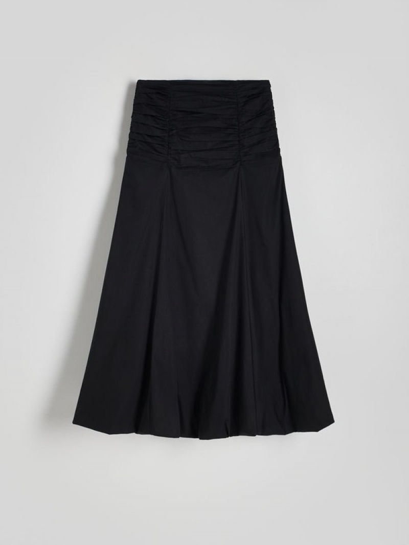 Reserved Ruched Röcke Damen Schwarz | RZOBXD-570