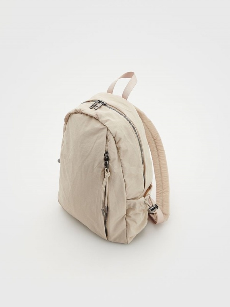 Reserved Rucksack Taschen Damen Beige | LUGJNZ-579