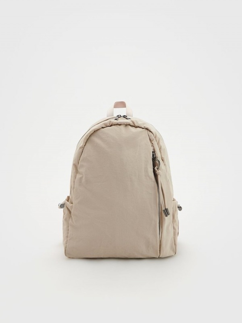 Reserved Rucksack Taschen Damen Beige | LUGJNZ-579