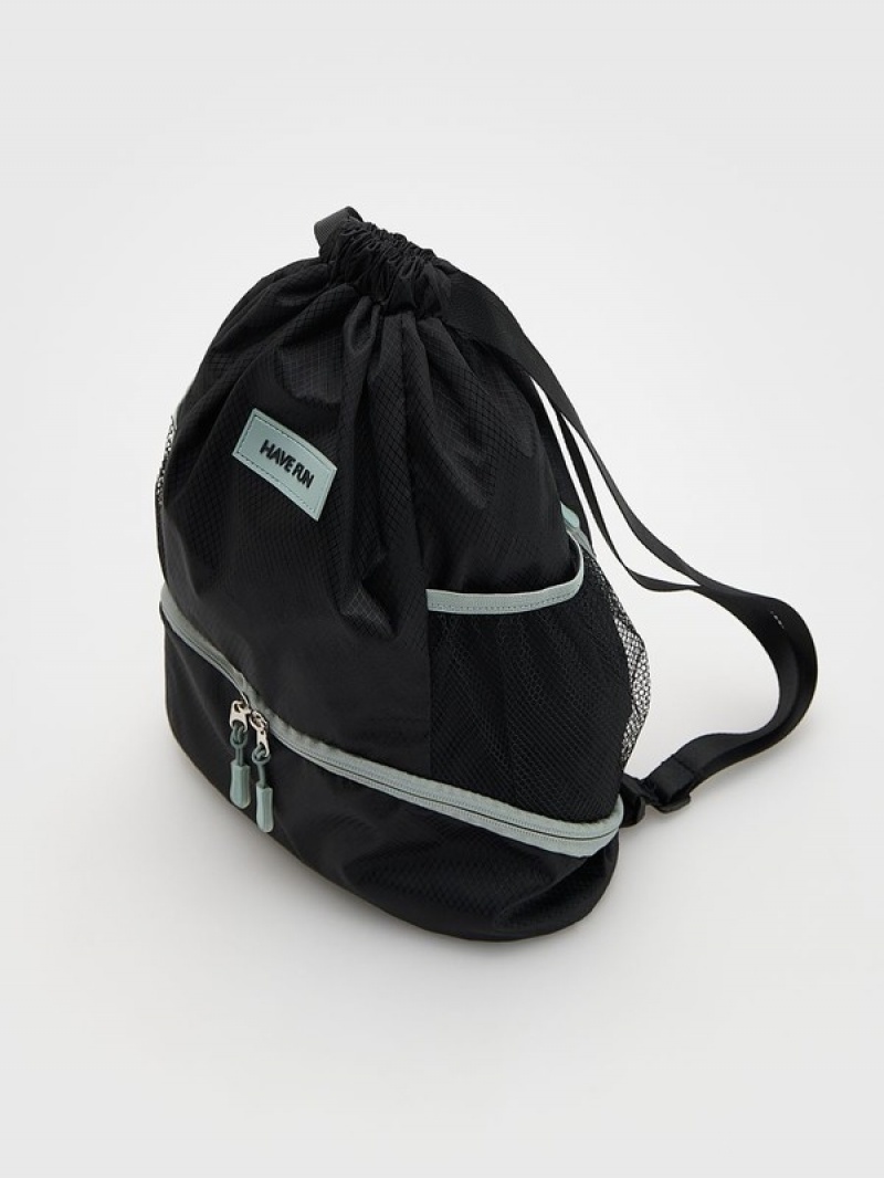 Reserved Rucksack Taschen Jungen Schwarz | QFSEJT-564