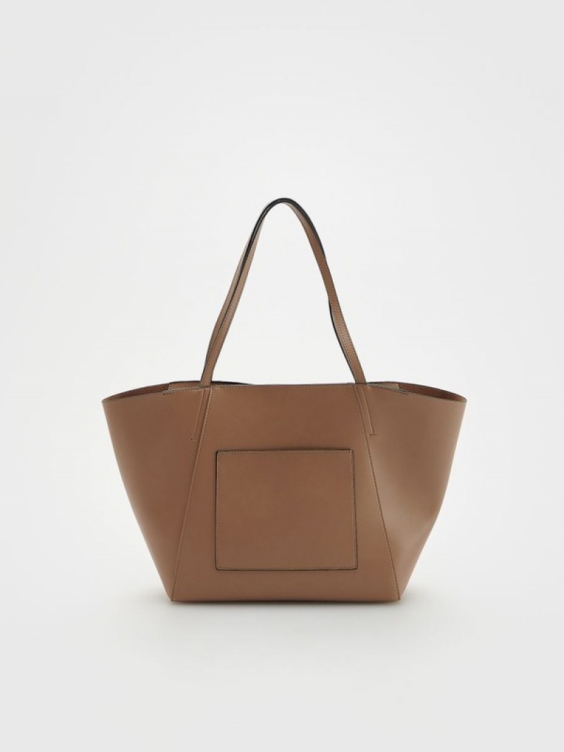 Reserved Shopper Taschen Damen Beige | MYQPLK-381