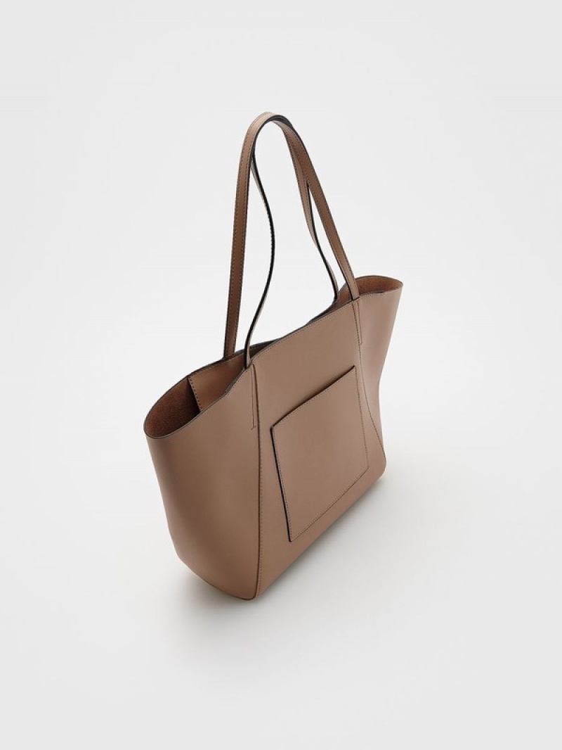 Reserved Shopper Taschen Damen Beige | MYQPLK-381