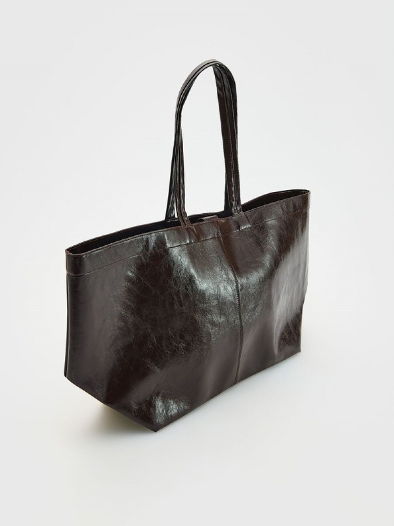 Reserved Shopper Taschen Damen Braun | NMFIVP-301