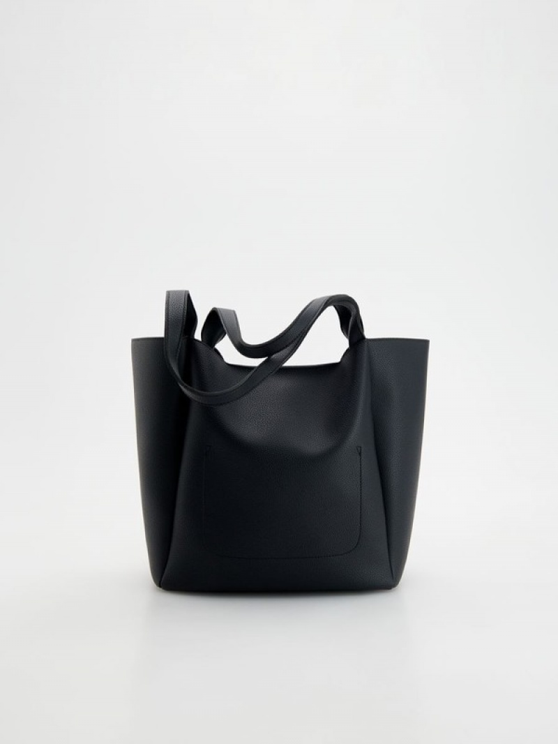 Reserved Shopper Taschen Damen Schwarz | FDZPJC-098