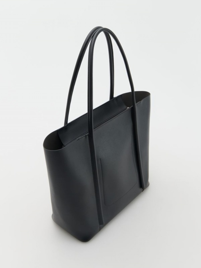 Reserved Shopper Taschen Damen Schwarz | YKZRNP-843