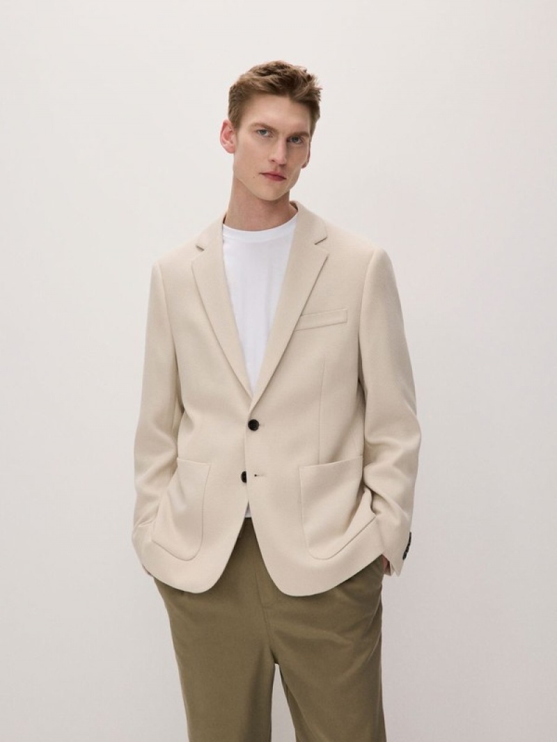 Reserved Slim Fit Anzüge Herren Beige | XJACPR-809