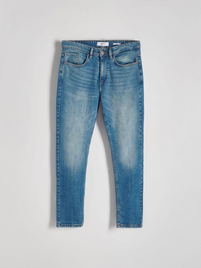 Reserved Slimwash Effect Jeans Herren Indigo | ZMAJGU-081