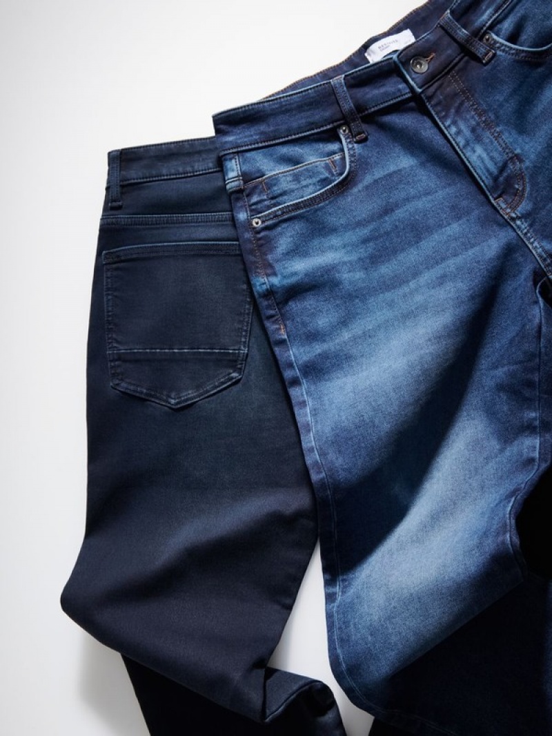 Reserved Slimwash Effect Jeans Herren Navy | HFATJD-209