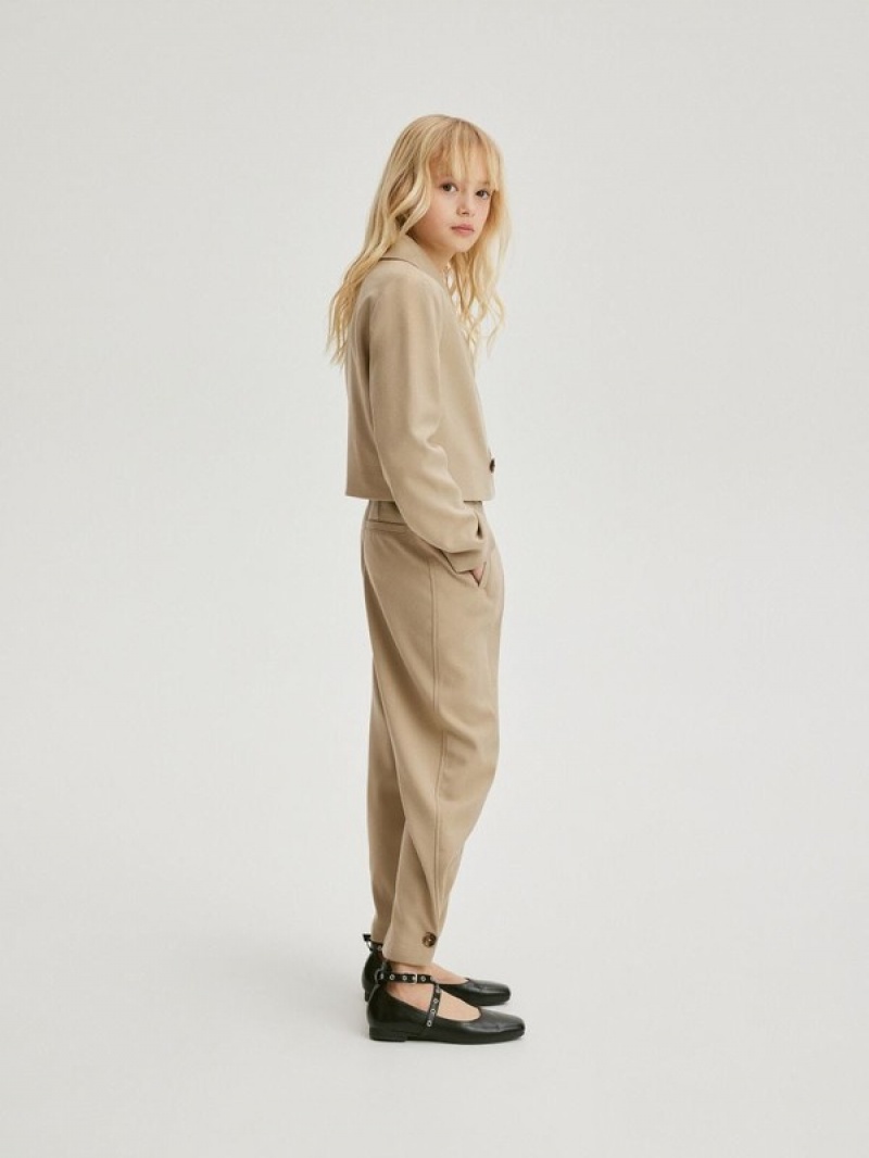 Reserved Smart Hosen Mädchen Beige | IKUOAP-879