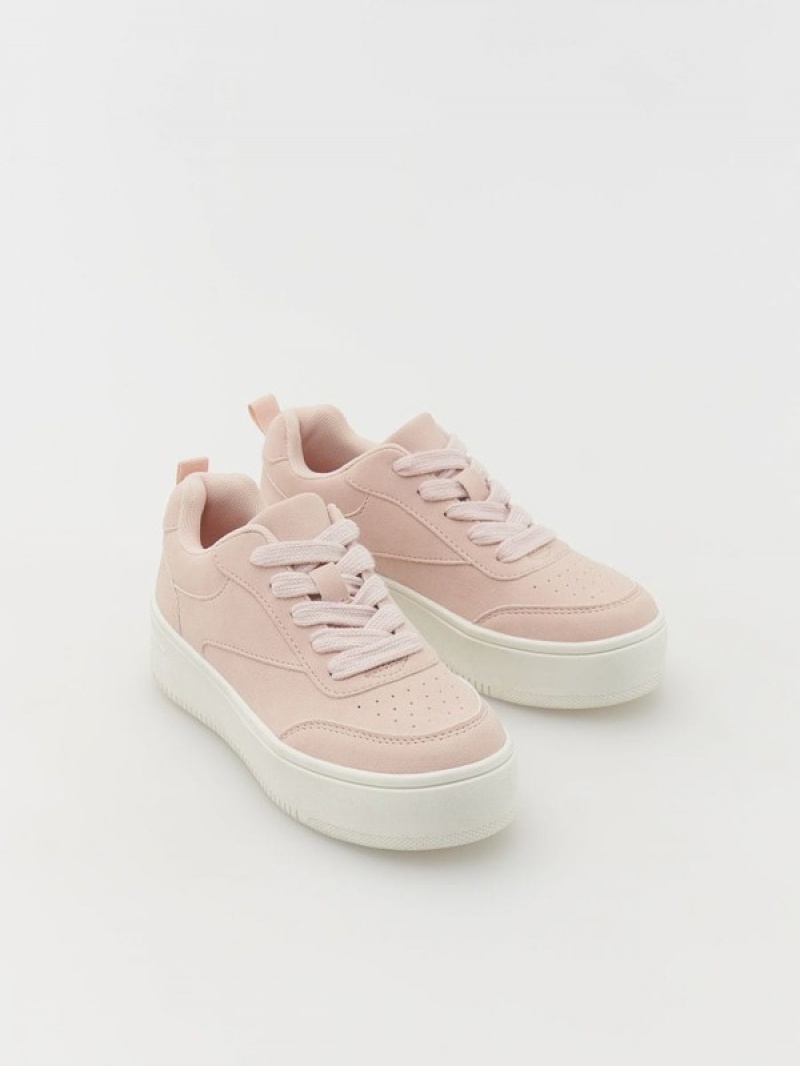 Reserved Sneakersa Rubber Sole Schuhe Mädchen Rosa | NAEXHV-259