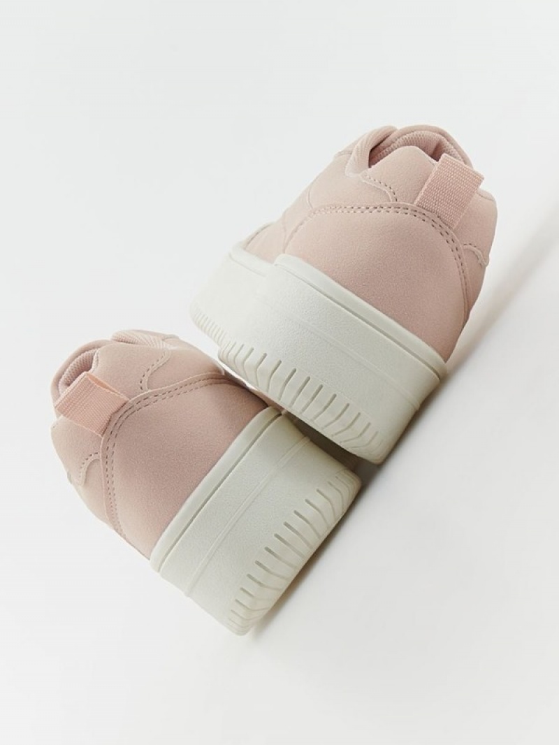 Reserved Sneakersa Rubber Sole Schuhe Mädchen Rosa | NAEXHV-259