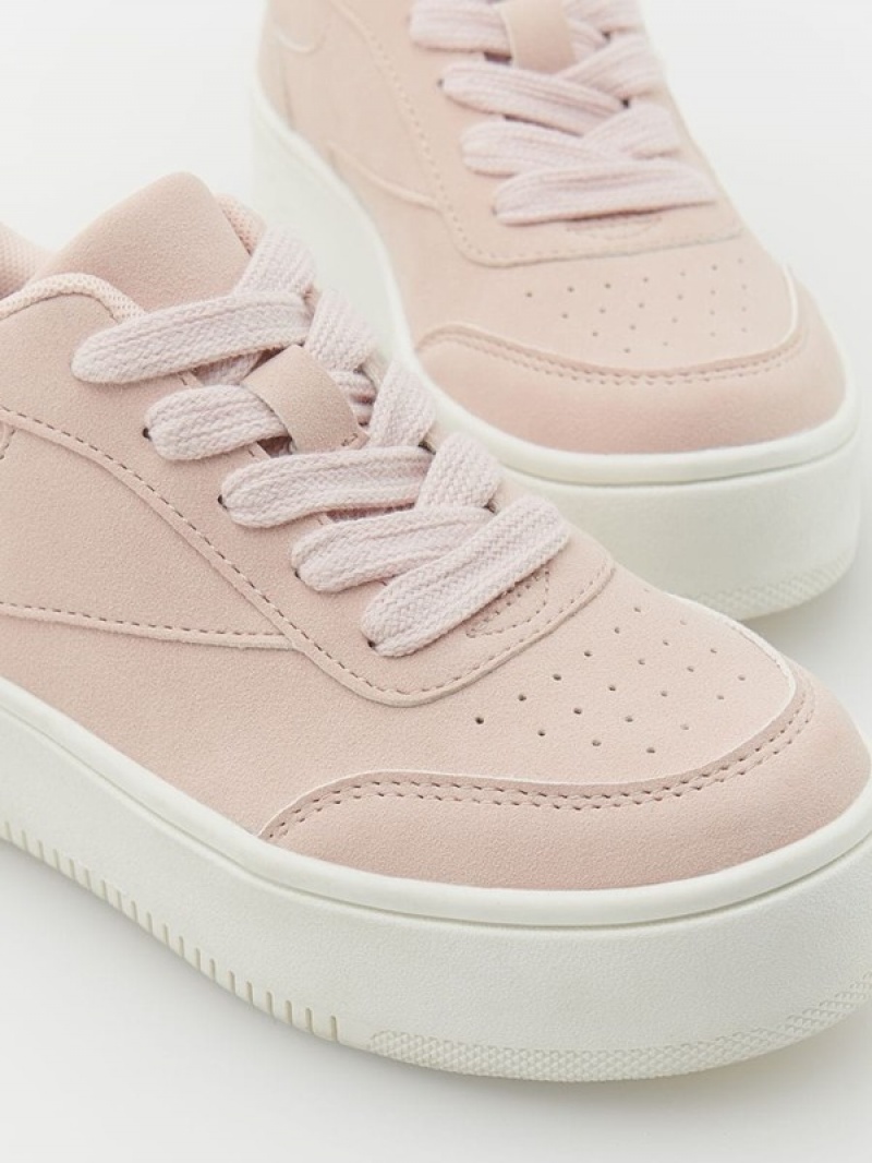 Reserved Sneakersa Rubber Sole Schuhe Mädchen Rosa | NAEXHV-259