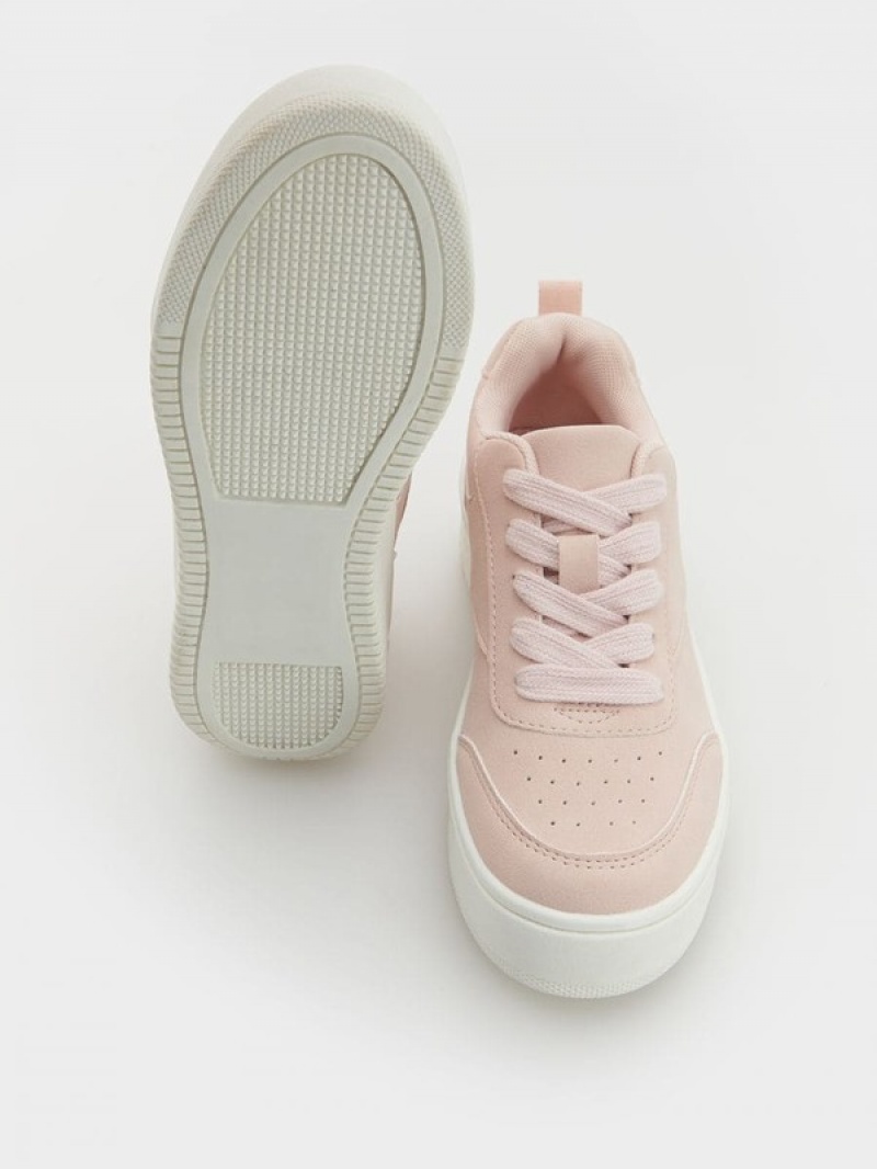 Reserved Sneakersa Rubber Sole Schuhe Mädchen Rosa | NAEXHV-259