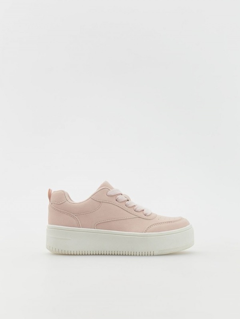 Reserved Sneakersa Rubber Sole Schuhe Mädchen Rosa | NAEXHV-259