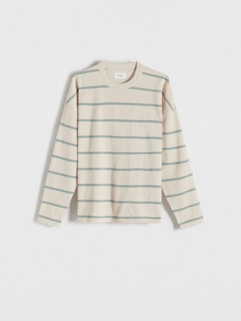 Reserved Stripe Pullover Herren Grün | QCIRLJ-056