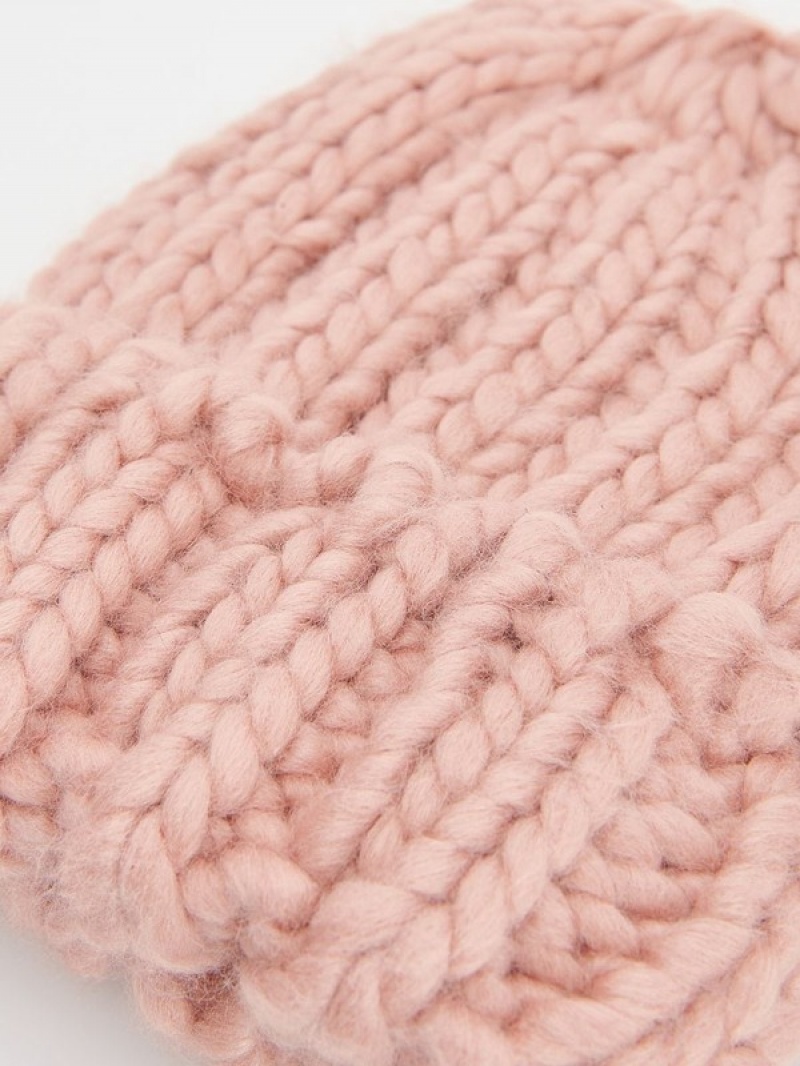 Reserved Thick Weave Mütze Mädchen Rosa | LHDWCG-215