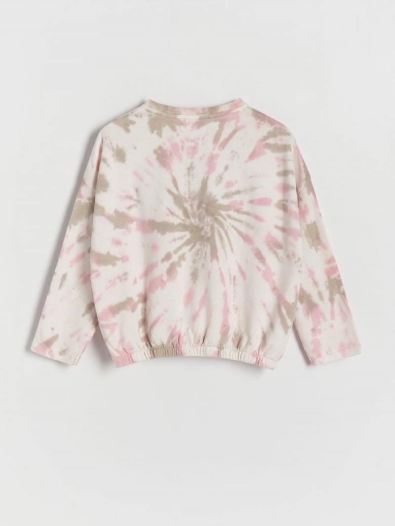 Reserved Tie Dye Effect Sweatshirts Mädchen Mehrfarbig | YLXTCJ-142