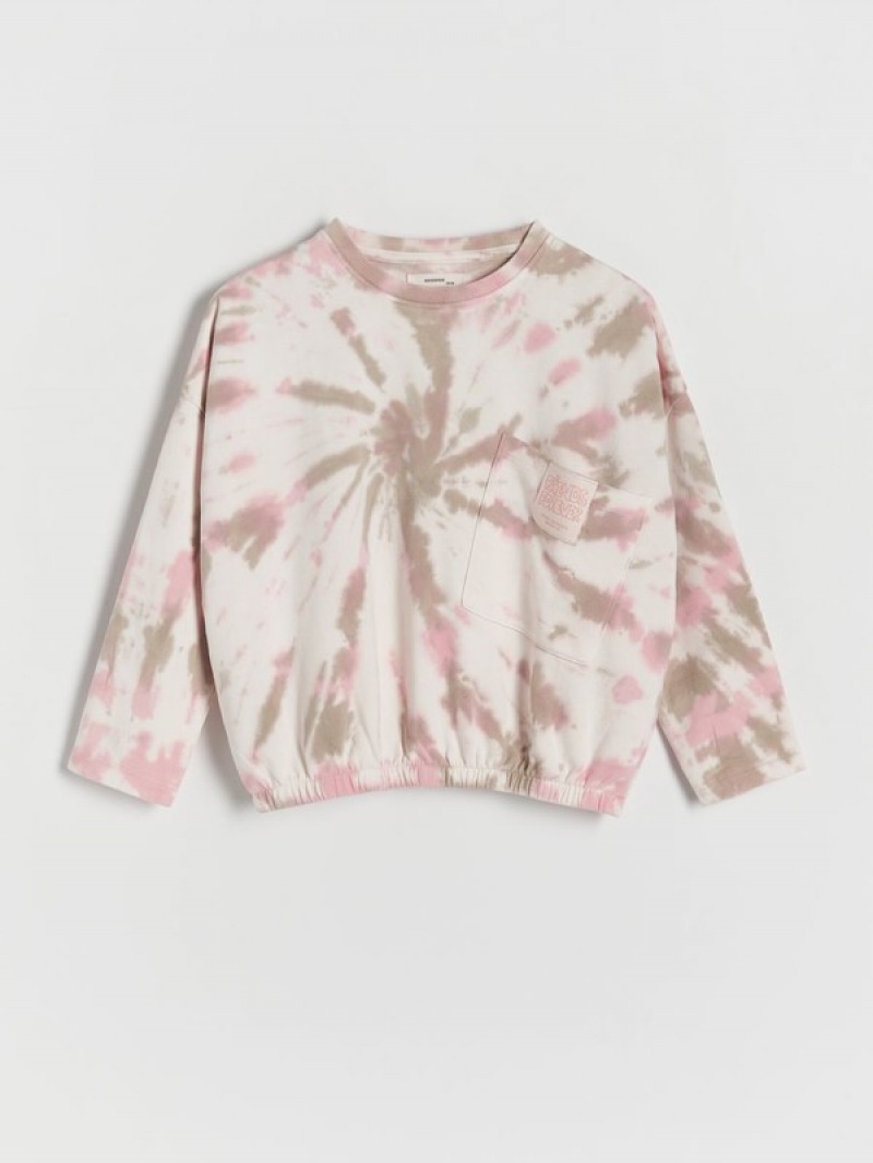 Reserved Tie Dye Effect Sweatshirts Mädchen Mehrfarbig | YLXTCJ-142