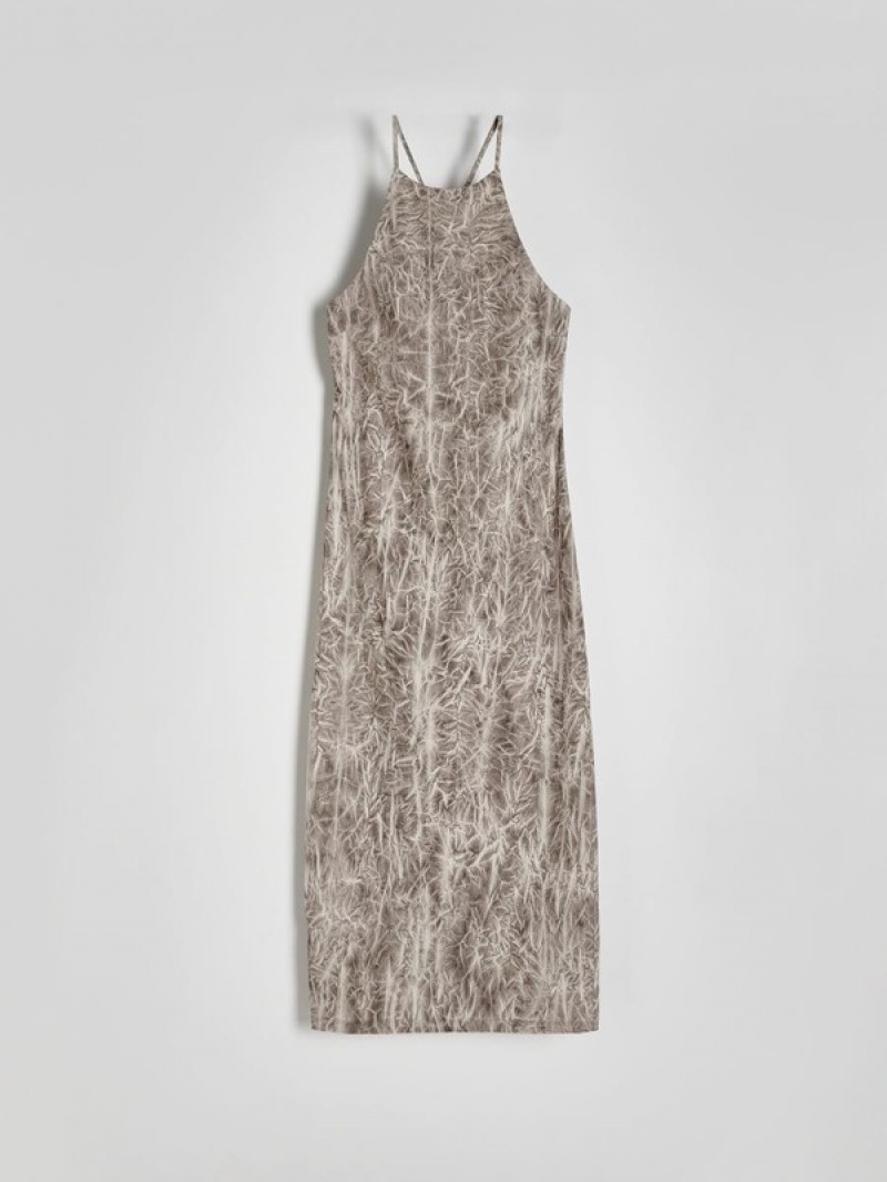 Reserved Tie Dye Kleid Damen Beige | WUNBYF-246