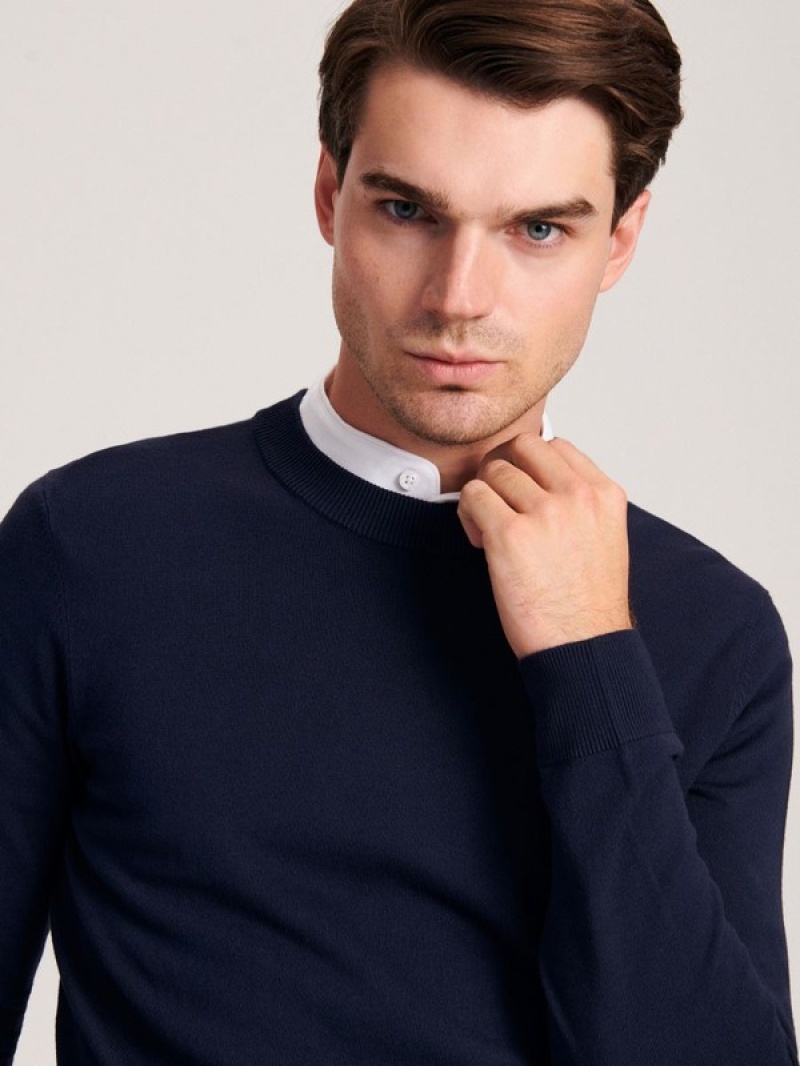 Reserved Viscose Rich Pullover Herren Navy | HKGXDA-890