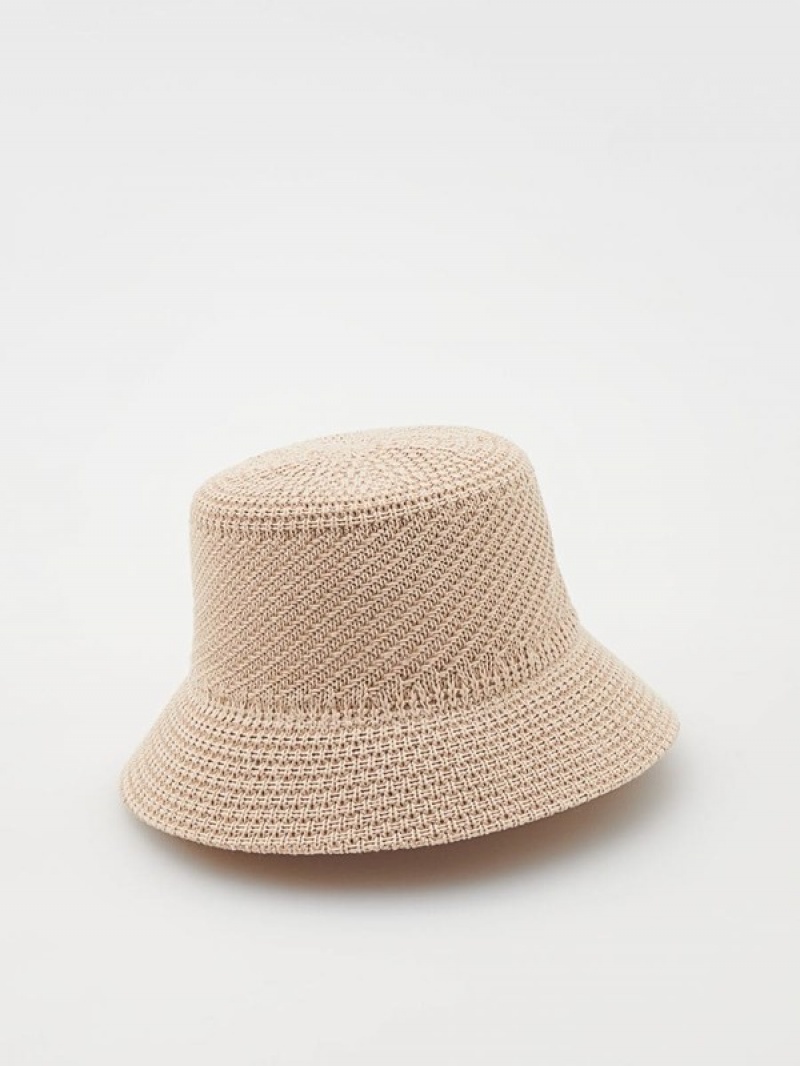 Reserved Woven Hüte Damen Beige | JOTAMH-796