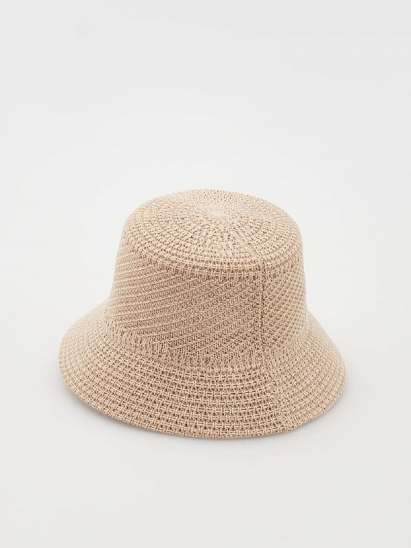 Reserved Woven Hüte Damen Beige | JOTAMH-796