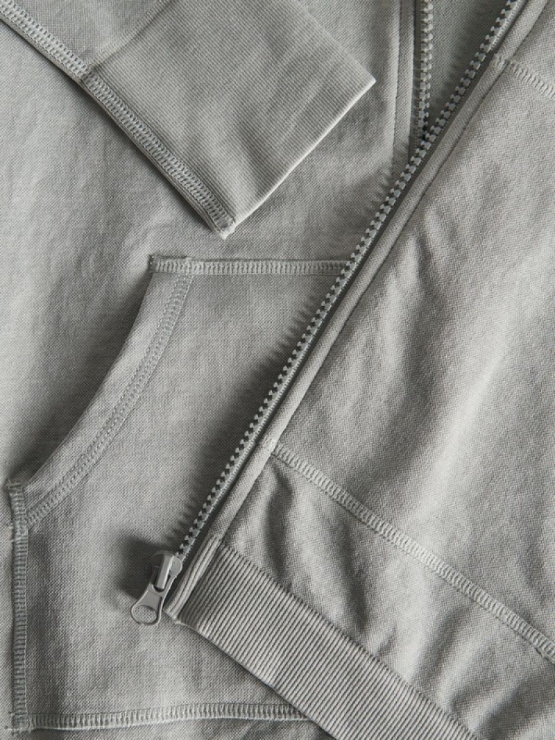 Reserved Zip Up Sweatshirts Damen Hellgrau | KELIPS-709