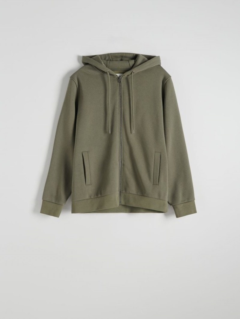 Reserved Zip Up Sweatshirts Herren Grün | BYRLNF-317